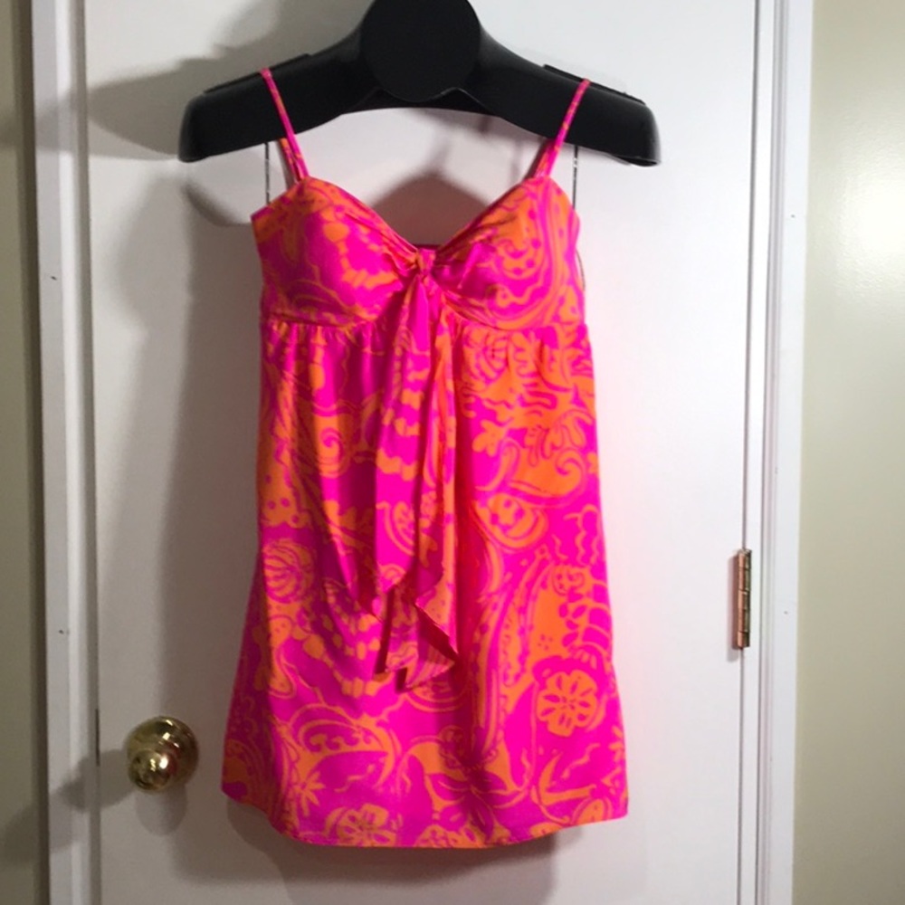 Lilly Pulitzer prints built in bra tank top XXS